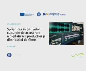 Prezentare sesiune online de informare pentru apelul Sprijinirea inițiativelor culturale de accelerare a digitalizării producției și distribuției de filme finanțat în cadrul PNRR 